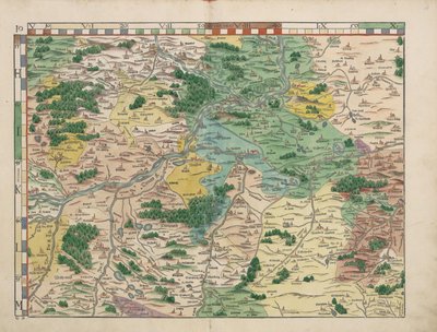 Bairische Landtafeln von 1568 (Tafel 10) von Philipp Apian